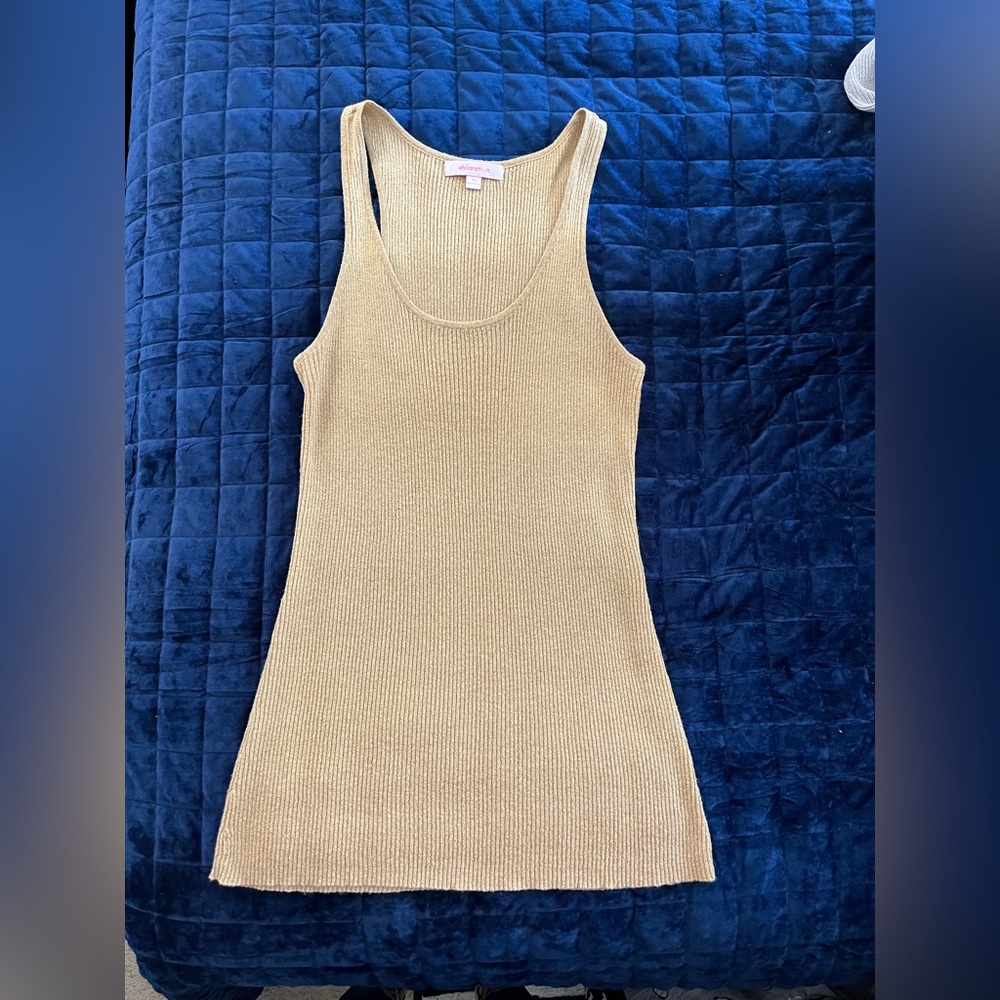 Xhilaration Gold Sleeveless Knit Top XL